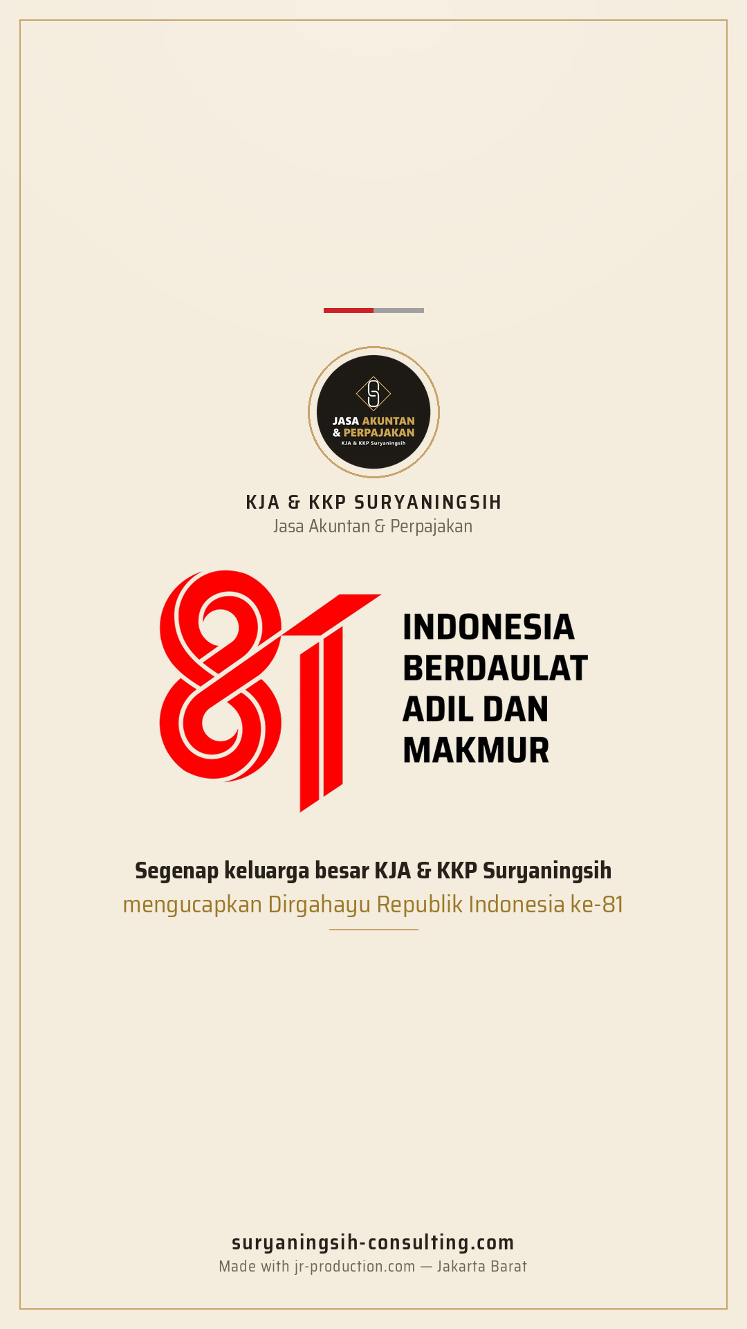 Dirgahayu Republik Indonesia ke-81